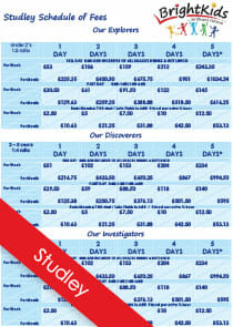 Studley Schedule of Nursery Fees