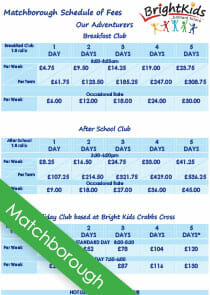 matchborough out of school club fees